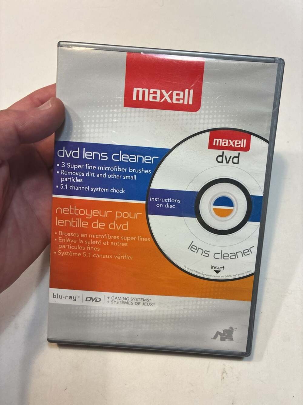 Maxell DVD-LC DVD Laser Lens Cleaner (Model 190059)